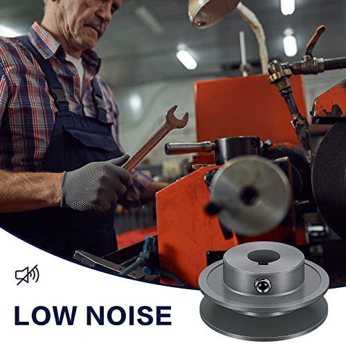 Mechanical Belt Pulley Single/Double Groove Web Sheave Bored-to-Size Belt Sheave Cast Iron Section(Single Groove,AK25-5/8)