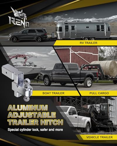 RENO Trailer Hitch (3" Receiver) - 8" Drop/Rise Adjustable Trailer Hitch - size: 3" Receiver x 8" Drop/Rise