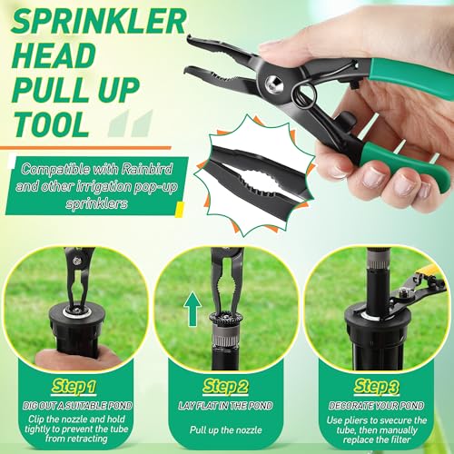 Sprinkler Adjustment Tool Compatible with Hunter/Rain Bird, Green & Orange - color: Green & Orange