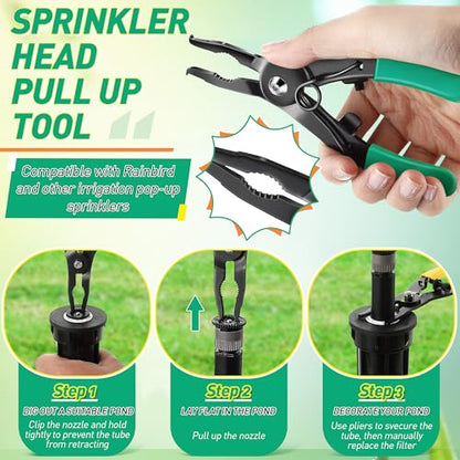 Sprinkler Adjustment Tool Compatible with Hunter/Rain Bird, Green & Orange - color: Green & Orange
