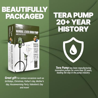TERA PUMP Drum Barrel Pump w/Gas Pump Style Nozzle - style: Diesel / Fuel Pump