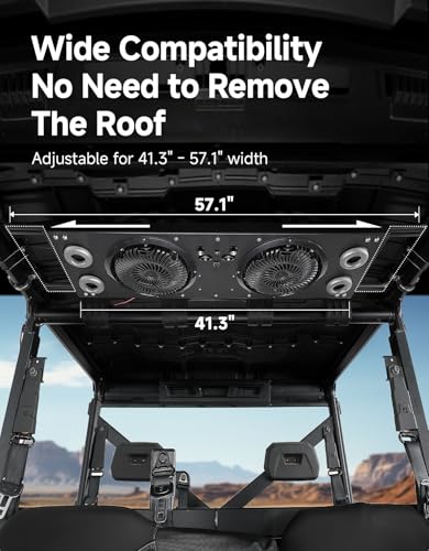 KEMIMOTO UTV RGB Fan Compatible with Ranger, RZR XP 1000 2024+,Defender