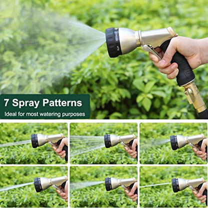 FANHAO Garden Hose Nozzle Heavy Duty, Metal Water Hose Sprayer, Leakproof
