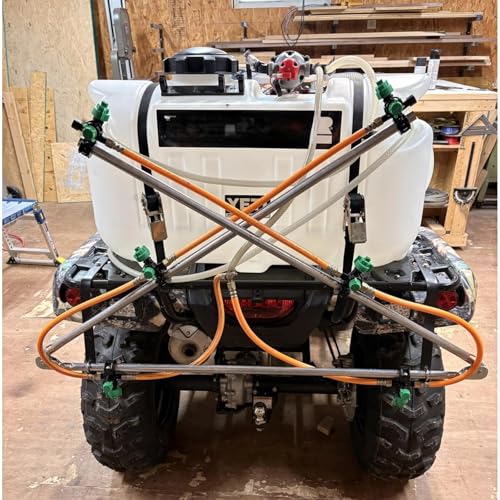 6-Nozzle Folding Sprayer Boom – 122" Spray Coverage for ATV & UTV Sprayers, Row Crop, Adjustable Spray Patterns, Folding Design for Easy Transport (Sprayer Boom) - style: Sprayer Boom