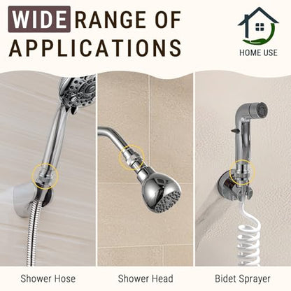 G-Promise Metal Shower Head Shut Off Valve, Flow Control Valve - color: Chrome