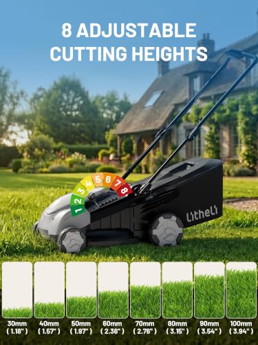 Litheli 21" Cordless Lawn Mower, 2 x 8.0Ah Battery Powered Lawn Mower - size: 21"