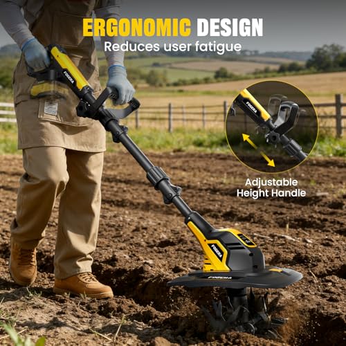 Cordless Tiller Cultivator for DEWALT 20V MAX Battery (Tool Only)