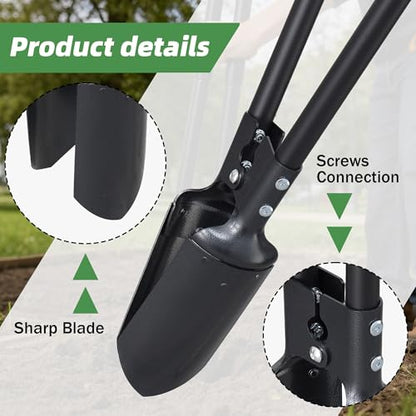 LLARGUEST Post Hole Digger,54 Inch Heavy Duty Metal Hole Digger Tool for Digging,Grey Manual Tool for Transplant, Camping,Gardening.