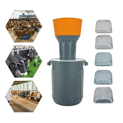 Electric Grain Mill Grinder, 110V Grain Grinder Mill, Electric Corn Grinder, Wheat Grinder,Farm Home Wheat Grinder for Spice Rice Feed Flour Cereals, 5 Sizes Sieves 13.2 Gallons (50L)
