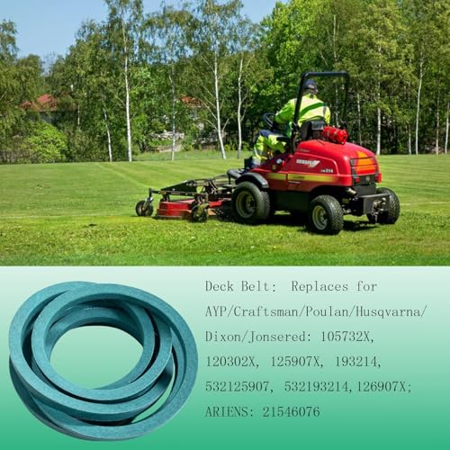 1/2" x 90" Lawn Mower Deck Belt Compatible with Craftsman Husqvarna 193214
