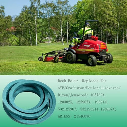 1/2" x 90" Lawn Mower Deck Belt Compatible with Craftsman Husqvarna 193214