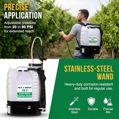 M4 Battery Powered Backpack Sprayer - 20V Dewalt Battery Compatible - size: M4 Dewalt Compatible