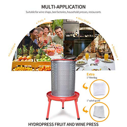Hydropress Cider Wine Fruit Press (23.8 Gallon) - size: 23.8 Gallon