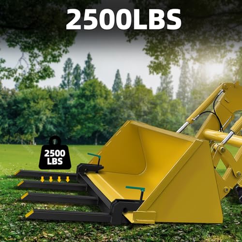 Clamp On Pallet Forks Adjustable Stabilizer Bar - Pallet Forks Clamp On For Tractor Bucket,43" 2500 LBS - size: 43" 2500 LBS