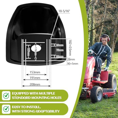 Woanger Lawn Mower Garden Tractor Seat Black for Lawn Mowers Garden Tractors Turf Equipment Forklifts Skid Steer Loaders