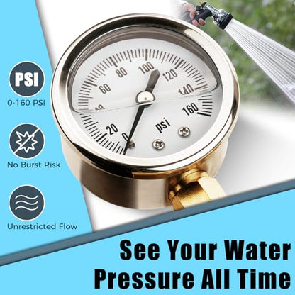 SheeChung RV Water Pressure Regulator, Brass Lead-Free Pressure Regulator