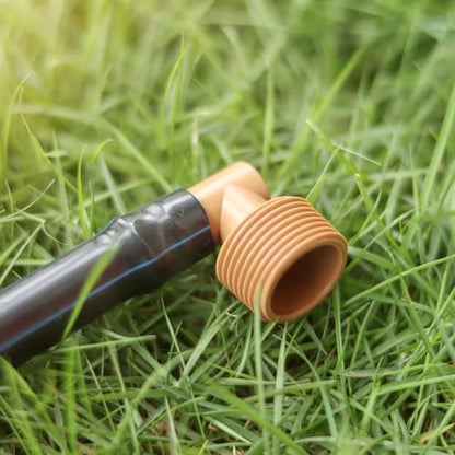 12 Pieces 3/4 Inch PVC to 1/2 Inch Drip Irrigation Adapter Fittings, 3/4" Male Pipe Thread(MPT) x 1/2" Drip Line Barbed Elbow Connectors 3/4-in PVC to 1/2-in Poly Tubing Adapter - size: 3/4" Thread To 1/2" Elbow