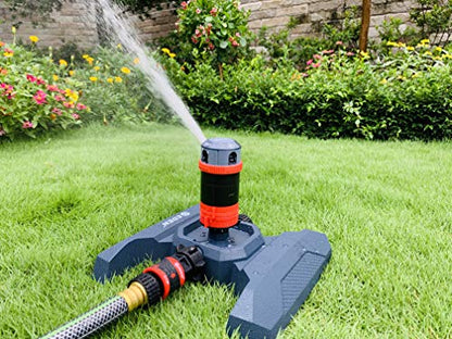 Eden 94123 4-Pattern Adjustable Mobile Rotary Gear Drive Sprinkler W/Quick Connect Starter Set, 360 Degree Coverage - style: Original Design