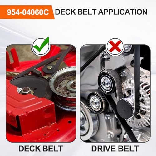 954-04060C Deck Belt for Troy Bilt Pony 42 Inch Mower 954-04060B 954-04060 754-04060B Cub Cadet LTX1040 LTX1042 Craftsman T110 T1000 T1200 T1400 MTD Gold 42” Riding Mower Parts (1/2" x 96.5")