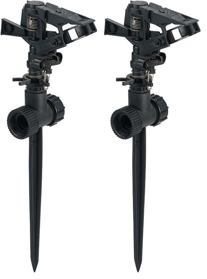 Orbit 58244 Plastic Impact Sprinkler with Spike Base (Pack of 2) - size: 1 Count (Pack of 2)