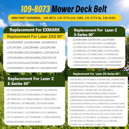 109-8073 Deck Belt 0.63" x 193.75" Replacement for Exmark Lazer - size: 109-8073