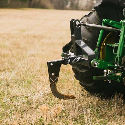 Titan Attachments 3 Point 2" Trailer Receiver, Tractor Hitch Fits Category 1 Tractors, Quick Hitch Compatible Adapter, 1,500 lb Towing Capacity, 3" Tubular Steel Drawbar