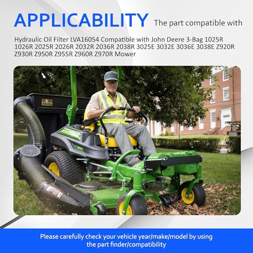 LVA16054 Hydraulic Oil Filter Compatible with John Deere 3-Bag Z970R - style: LVA16054
