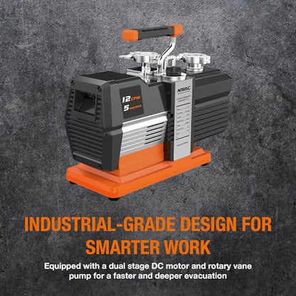 NAVAC NP12DA1 Ammonia Vacuum Pump - 12 CFM, 5 Microns, Dual Stage - style: NP12DA1