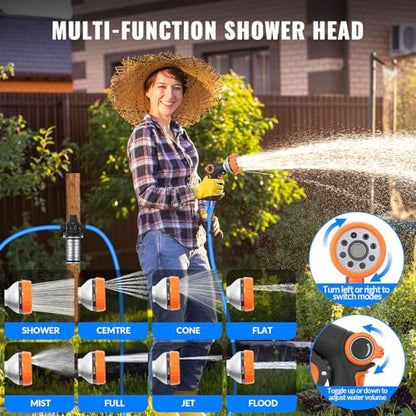12 Volt Water Pump,100W 1.7GPM 160PSI Portable Pressure Powerful Washing Kit with Shower Head and PVC Hose for RV, Home, Car, Garden, Projects