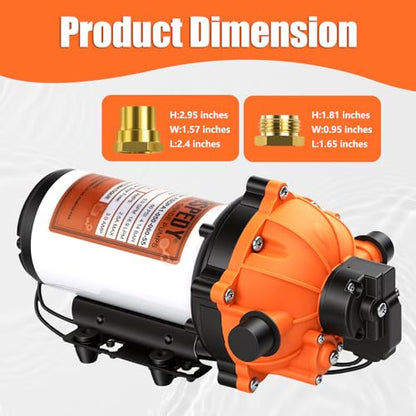 Upgraded 55-Series 115VAC 5.0 GPM, 60 PSI Self-Priming Water Pressure Pump - size: 115V 5.0
