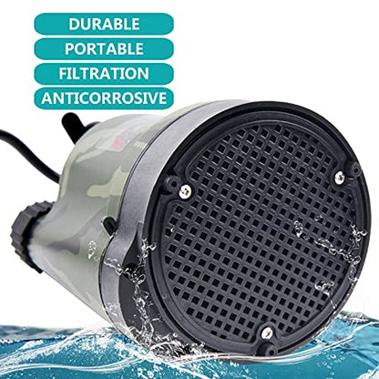 TIGEROAR 12V Submersible Pump 1500 GPH Water Transfer Pump for Pool Pond