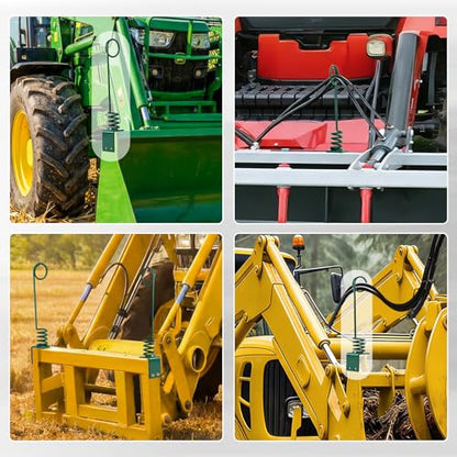 Hydraulic Hose Holder Skid Steer - 0.3" (8cm) Thick Plate - color: 1pc Green