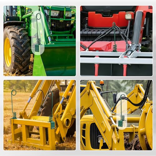 Hydraulic Hose Holder Skid Steer - 0.3" (8cm) Thick Plate - color: 1pc Green