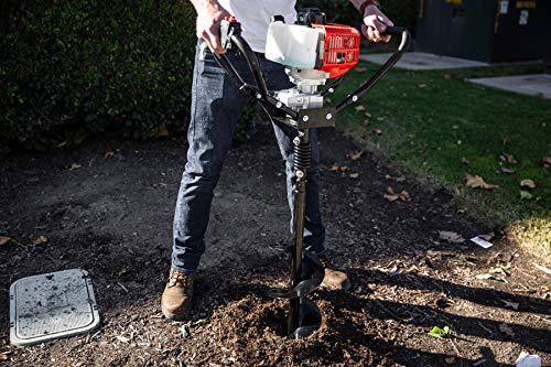 XtremepowerUS 43cc Gas-Powered Post Hole Digger Earth Auger Drill 8" Earth Digger Bit Farm Garden Plant Fence Digger