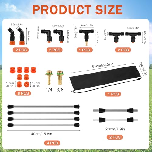 4 Nozzles Poly Sprayer Boom Wand, Backpack Multi Nozzle Spray Holder