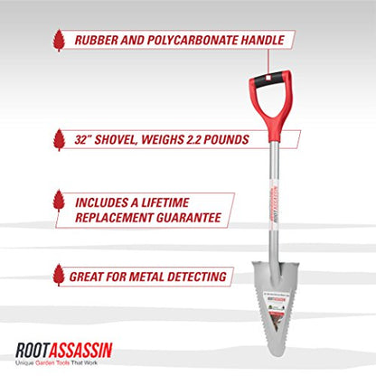 32" Mini Garden Shovel/Saw, Carbon Steel - size: 32-Inch