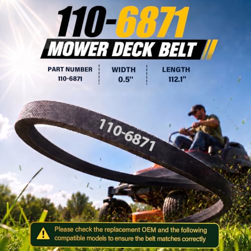 110-6871 Deck Belt 112.1" x 0.5" Replacement for Toro TimeCutter - size: 110-6871
