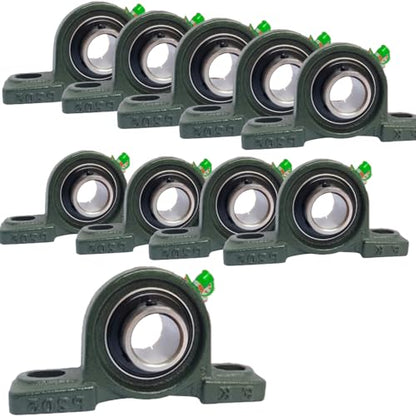 5/8" UCP202-10 Premium Quality Self-Align Pillow Block Mounted Bearing (10 Pack)