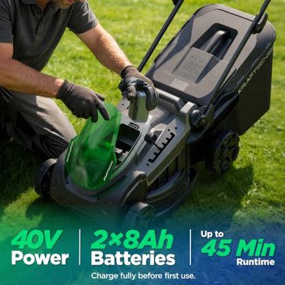 17.5" 40V Brushless Cordless Lawn Mower for Medium Yards - size: 17.5 Inch