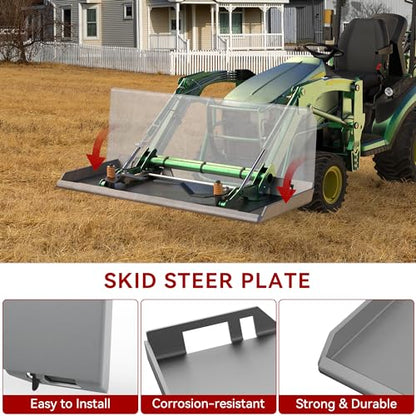 YITAMOTOR 5/16" Skid Steer Mount Plate Attachment & Quick Attach Adapter - size: 5/16 Inch