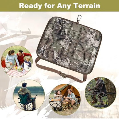 Hunting Seat Cushion, Silent Memory Foam Pad for Tree Stand & Saddle - color: Truetimber Strata