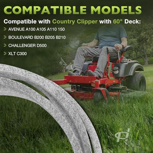 D3951 Mower Deck Belt Fits Country Clipper Avenue Boulevard with 60" Deck - size: D3951