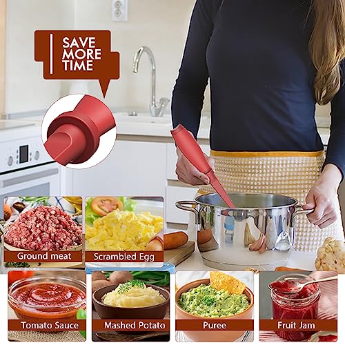 Upgrade Meat Chopper Hamburger Masher Ground Beef Smasher Utensil Mix Tool - color: 1 Pack-Red