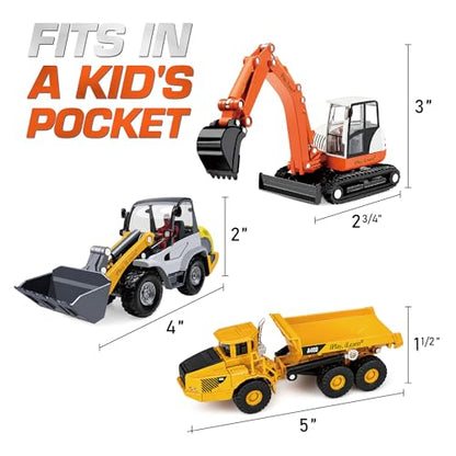 iPlay, iLearn Heavy Duty Construction Site Playset, Metal Dump Truck Digger
