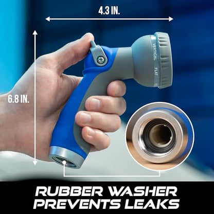 VIKING Hose Nozzle, 8 Spray Patterns, Thumb Control for Cars and Homes - style: 8 Pattern Thumb Control