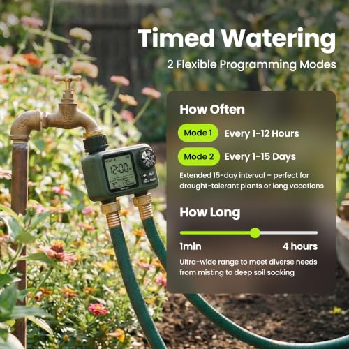 Garden Hose Sprinkler Timer 1 or 2 Outlet Programmable Controller - style: 2-Zone