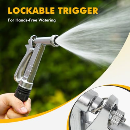 RESTMO 2 Pack 100% Metal Rust-Proof Chrome Garden Hose Nozzle Heavy Duty - size: 2 Pack