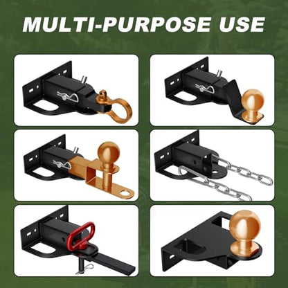 Zero Turn Mower Hitch Kit 2" Receiver with Magnetic Pins - color: 2" Zero Turn Lawn Mower Hitch