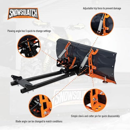 SNOWSQUATCH Deluxe UTV Snow Plow 60-72" Adjustable Steel Blade Mount Kit