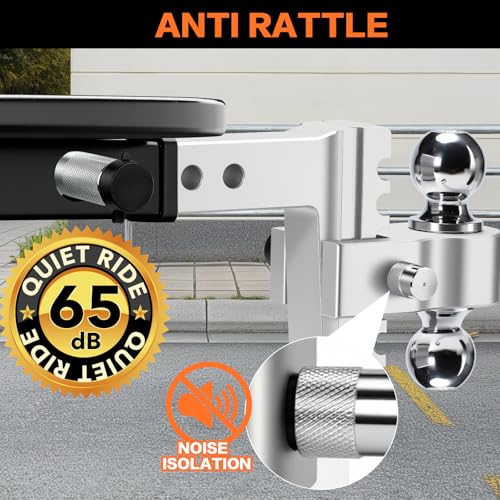 6 Inch Drop/Rise Aircraft-Grade Aluminum Trailer Hitch for 2" Receiver